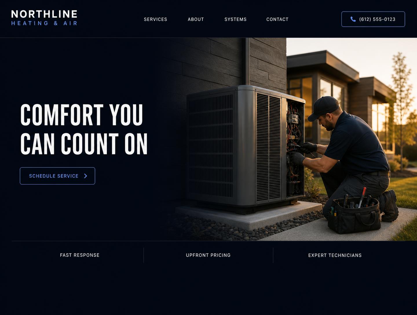 Northline Heating & Air website designed by Agavo