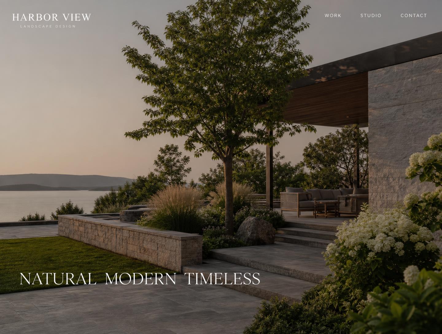 Harbor View Landscapes website design by Agavo